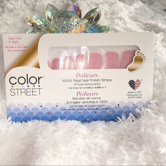 Color Street | Call Your Blush - soft rosy pink with gold glitter - Picture 5 of 9